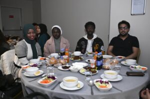 International students came together at the iftar program held in the YTB building, Ankara, Türkiye, March 15, 2024. (AA Photo)