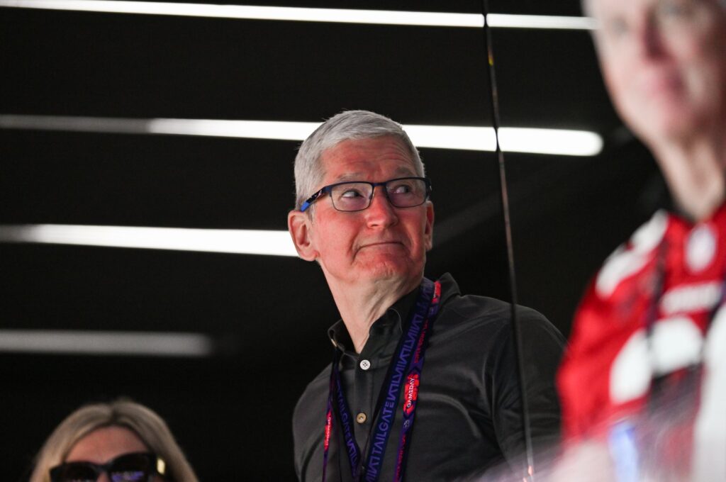 Tim Cook, Managing Director of Apple, ahead of Super Bowl LVIII, Allegiant Stadium, Las Vegas, Nevada, U.S., Sunday, Feb. 11, 2024. (Reuters Photo)