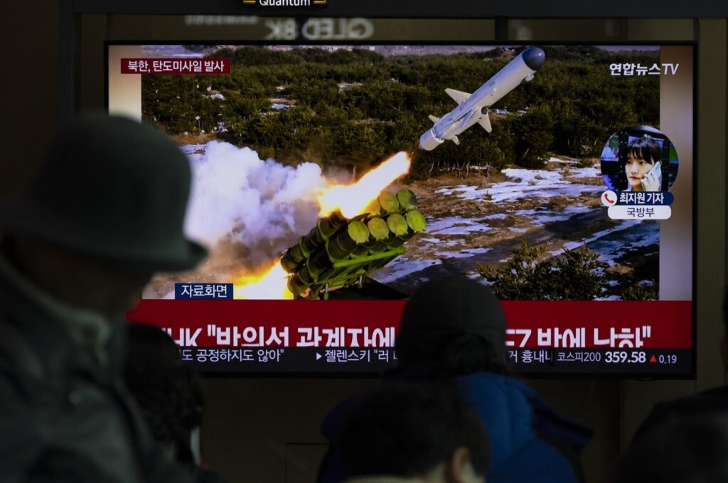 People watch the news at a station in Seoul, South Korea, March 18, 2024. (EPA Photo)