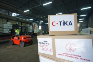 The Turkish Cooperation and Coordination Agency's (TIKA) Ramadan food packages are ready for distribution in Bosnia-Herzegovina, March 18, 2024. (AA Photo)