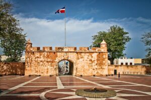 The view of the historic colonial-era fortress wall, Santo Domingo, Dominican Republic. (Shutterstock Photo)