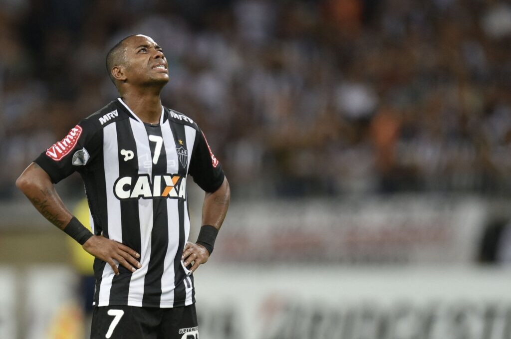 Brazilian Atletico Mineiro player Robinho during their 2016 Libertadores Cup match at Mineirao Stadium, Belo Horizonte, Brazil, April 14, 2016. (AFP Photo)