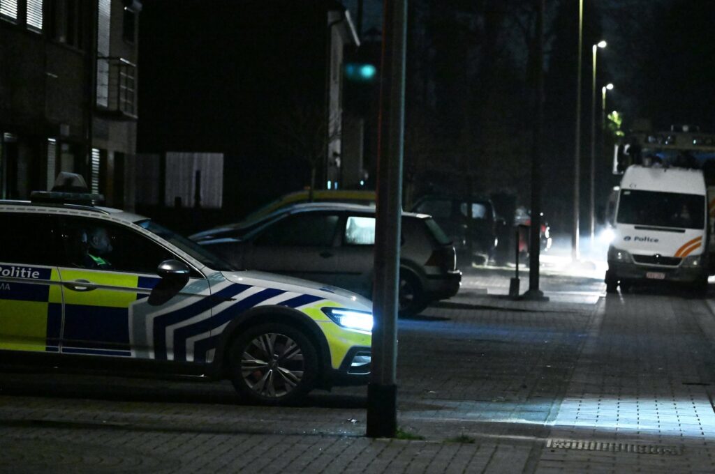 Police stand guard following the incident, Limburg, Belgium, March 25, 2024. (AA Photo)
