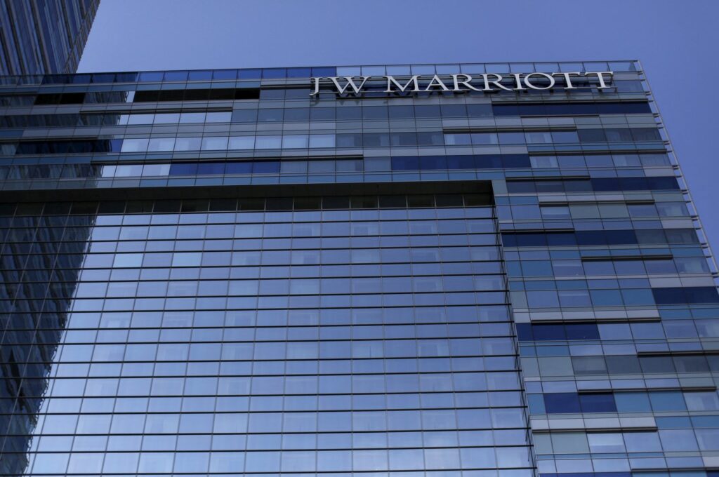 An exterior of a JW Marriott hotel in downtown Los Angeles, U.S., April 26, 2016. (Reuters Photo)