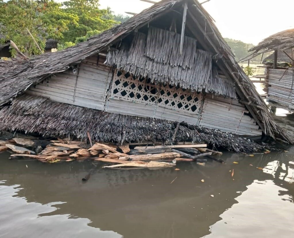 Dozens of villages, nestled on the banks of the country's famed Sepik River, were already battling soaking floods when the quake struck early Sunday morning. (Photo Courtesy: East Sepik provincial governor's office)