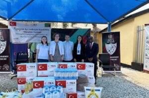 Officials participate an aid event organized by the Turkish Cooperation and Coordination Agency (TIKA) in Lusaka, Zambia, March 27, 2024. (Courtesy of TIKA)