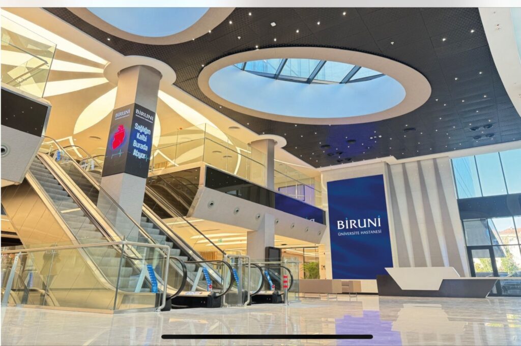The interior of Biruni University Hospital, Istanbul, Türkiye, March 29, 2024. (Courtesy of Biruni University Hospital)