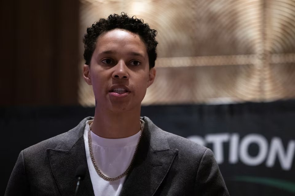 WNBA's Brittney Griner speaks during the National Action Network National Convention, New York, U.S., April 13, 2023. (Reuters Photo)