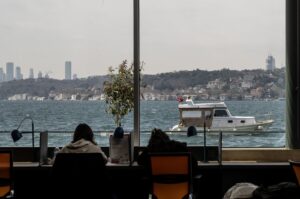 The "Yalı (Mansion) Library," established by the Beykoz Municipality in a waterfront location, operates 24/7 with its rich collection, Istanbul, Türkiye, March 26, 2024. (AA Photo)