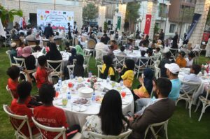 People attend an iftar program organized by the Turkish Cooperation and Coordination Agency (TIKA) in Karachi, Pakistan, March 31, 2024. (Courtesy of TIKA)