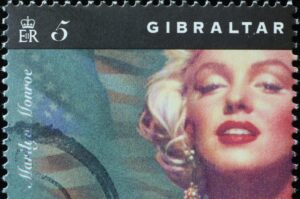 Portrait of Marilyn Monroe on stamp of Gibraltar, Milan, Italy, Feb. 11, 2019. (Shutterstock Photo)