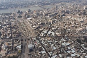 A drone view shows the city of Baghdad, Iraq, March 23, 2024. (Reuters Photo)