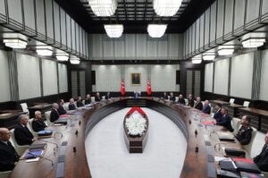 President Recep Tayyip Erdoğan chairs National Security Council (MGK) meeting in Ankara, April 4, 2024. (AA Photo)