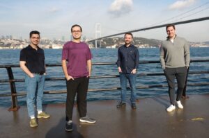 Görkem Türk (2nd L) and other members of the Laton Ventures team. (Courtesy of Laton Ventures)