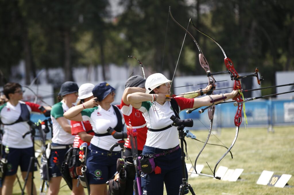 Turkish archers train at the 100th-Year Archery Facilities, Antalya, Türkiye, April 5, 2024. (AA Photo)