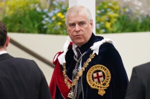 Prince Andrew, Duke of York, attends the coronation ceremony of his brother King Charles III. (dpa Photo)