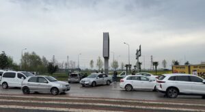 A group of vehicles involved in a traffic accident is photographed in Bursa, northwestern Türkiye, April 7, 2024. (IHA Photo)
