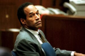 O. J. Simpson sits in Superior Court during an open court session where Judge Lance Ito denied a media attorney's request to open court transcripts from a Dec. 7 private meeting involving prospective jurors, Los Angeles, U.S., Dec. 8, 1994. (AFP Photo)