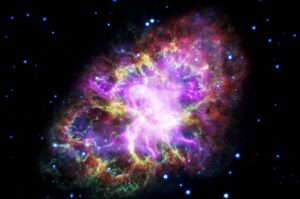 This composite image of the Crab Nebula, a supernova remnant, was assembled by combining data from five telescopes spanning nearly the entire breadth of the electromagnetic spectrum, May 10, 2017. (Reuters Photo)