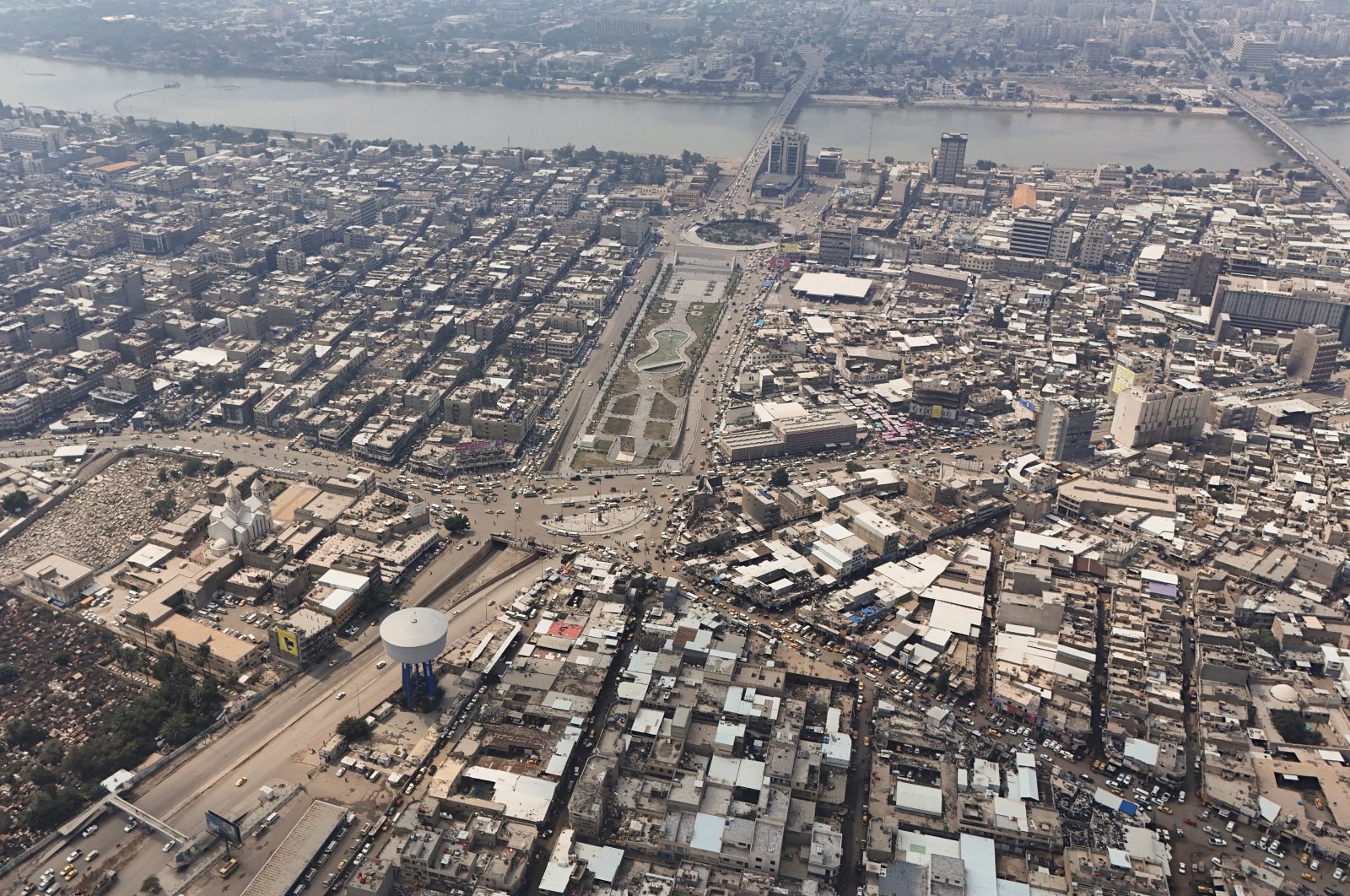 A drone view shows the city of Baghdad, Iraq, March 23, 2024. (Reuters Photo)