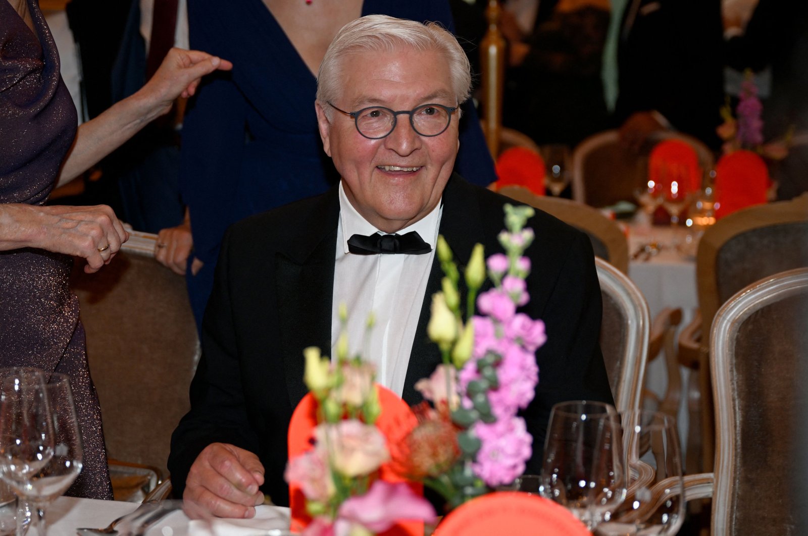 German President Frank-Walter Steinmeier attends the 71st Federal Press Ball, Berlin, Germany, April 12, 2024. (AFP Photo)