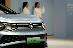 A Volkswagen ID.6 X is displayed at the Auto Shanghai show, Shanghai, China, April 18, 2023. (Reuters Photo)