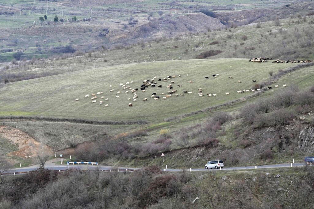 The territories near the frontier village of Voskepar in northeastern Armenia might be handed over to Azerbaijan, March 27, 2024. (AFP Photo)