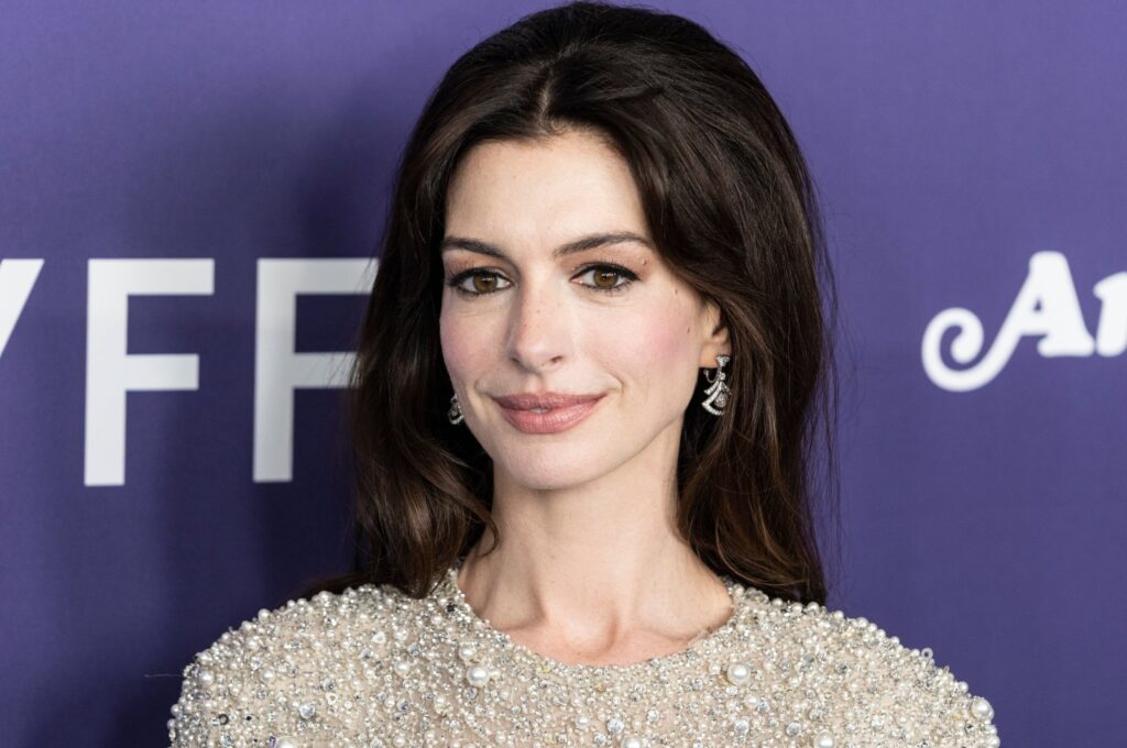Anne Hathaway wearing a dress and shoes by Valentino attends the presentation of the movie "Armageddon Time" during the 60th New York Film Festival, Alice Tully Hall, U.S., Oct. 12, 2022. (Shutterstock Photo)