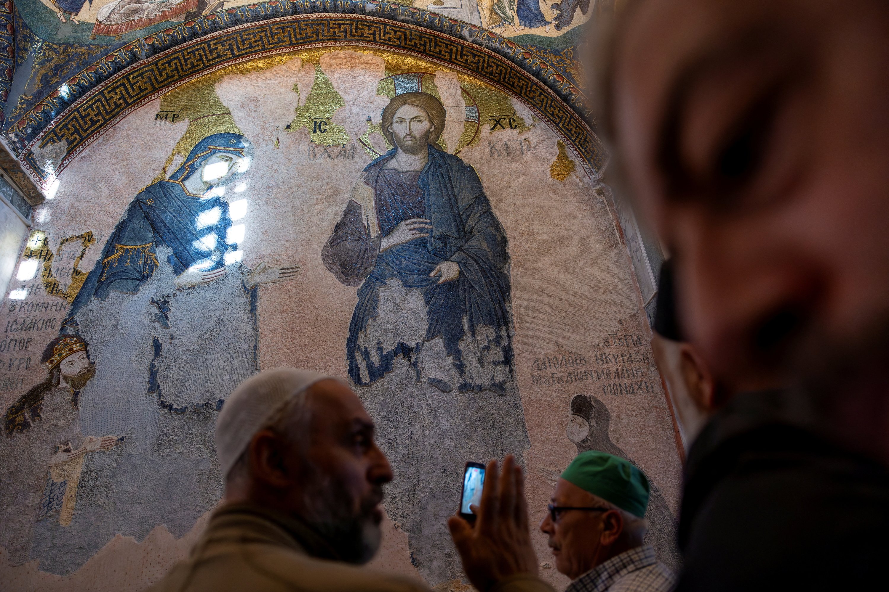 326695 People visit the Kariye Mosque, one of the city's most celebrated Byzantine churches, which was reconverted into a mosque in 2020 and reopened its doors to visitors and worshippers after a four-year-long restoration process, Istanbul, Türkiye, May 6, 2024. (Reuters Photo)