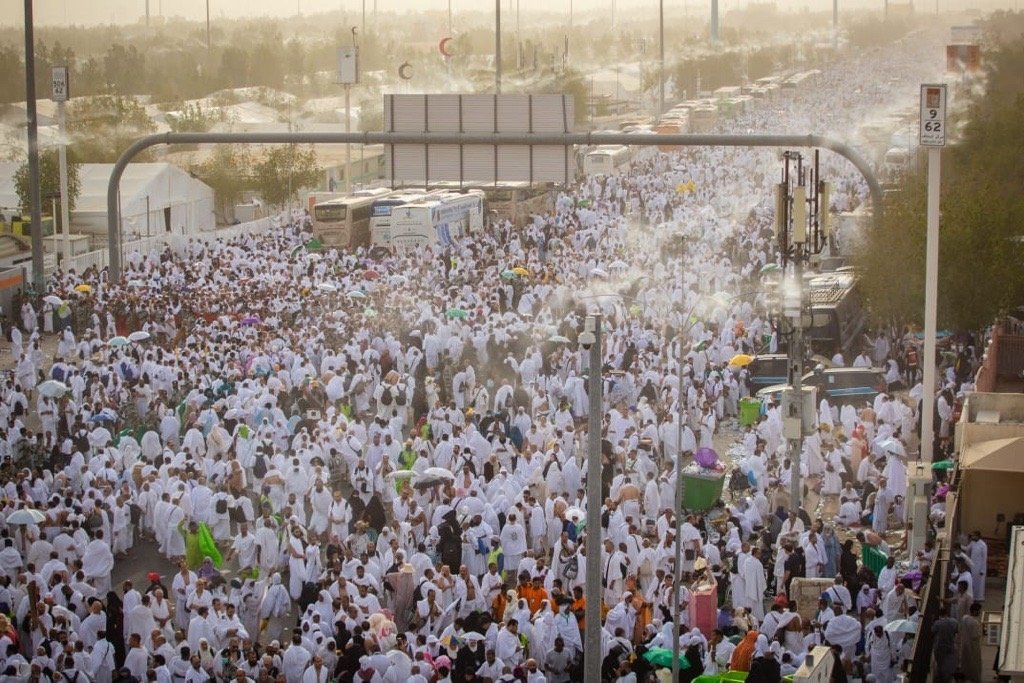 The Saudi Ministry of Hajj and Umrah has enabled regular pilgrims this year to evaluate services provided by Hajj companies, campaigns, hotels and related services through the "Nusuk" smart card in Mecca, Saudi Arabia. (Photo by Mohammad Zakir Hossain)