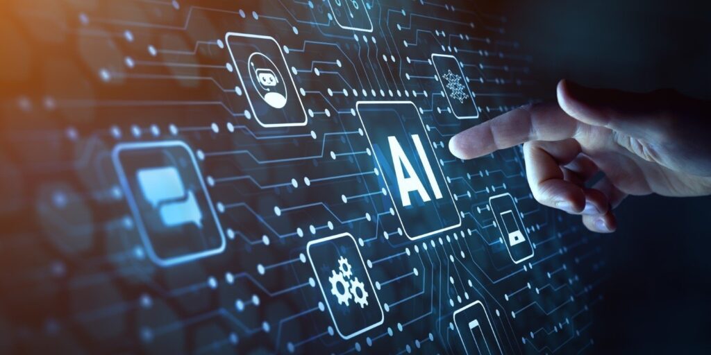 A person pointing to a sign reading AI is seen in this undated photo. (DHA Photo)