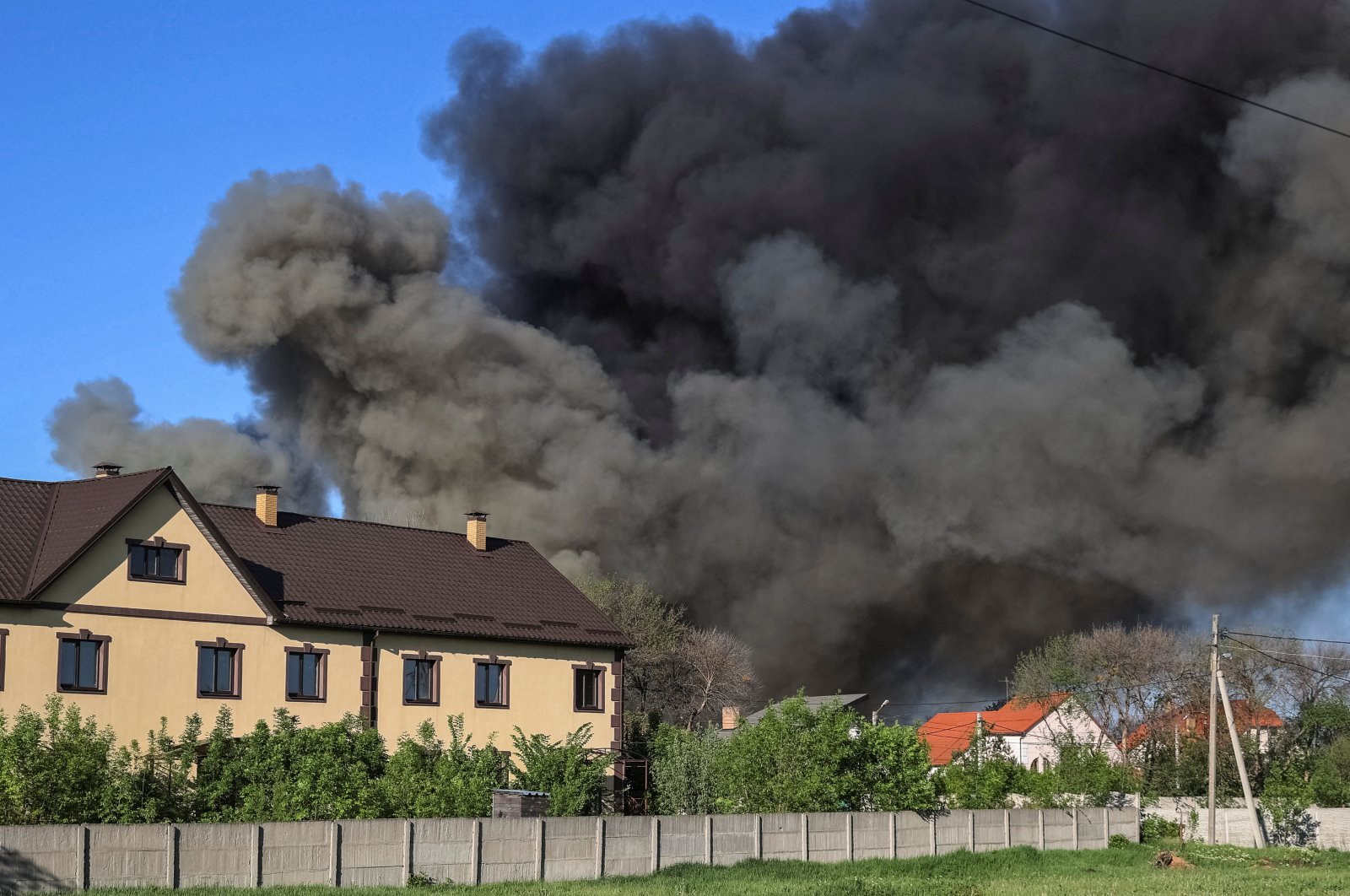 This file photo shows the aftermath of a Russian missile strike in Kharkiv, Ukraine, May 4, 2024. (Reuters Photo)