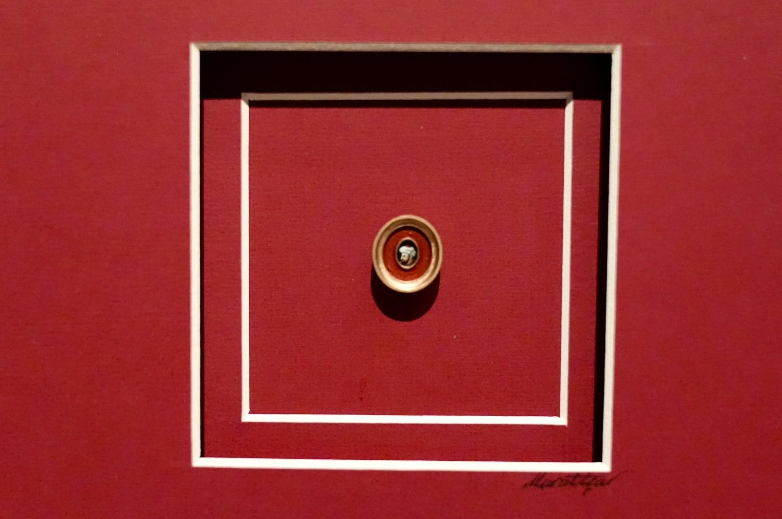 The solo exhibition "Great Rulers, Micro Details" by artist Murat Uçar, who creates works with micro art techniques, has been opened at the Multipurpose Hall of Atatürk Cultural Center (AKM), Istanbul, Türkiye, May 10, 2024. (AA Photo)