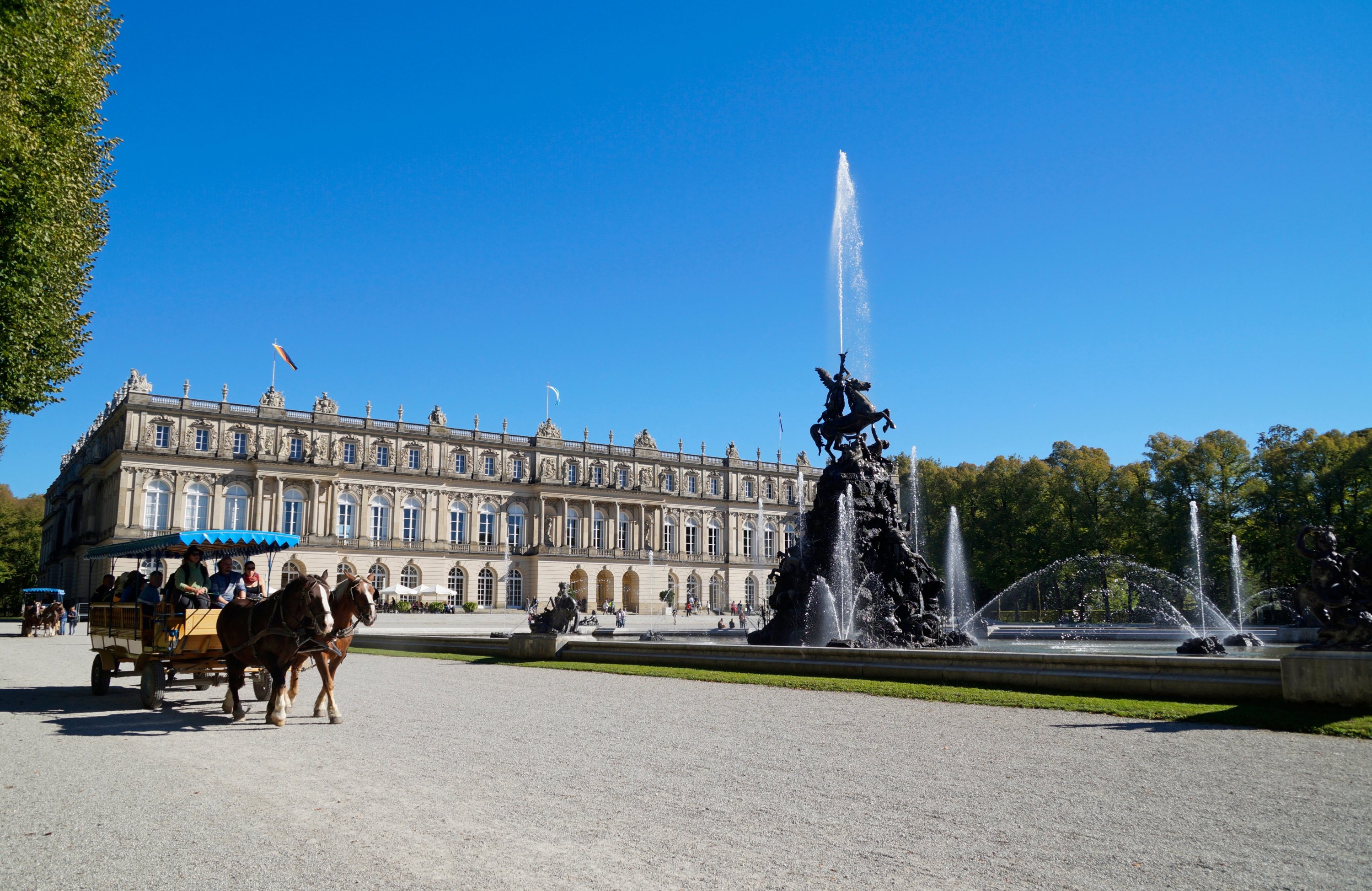 327609 The largest of these islands, known as the Men's Island, Herreninsel, is famous for housing Herrenchiemsee Palace, built by the renowned Bavarian King Ludwig, Bavaria, Germany, Sep 27, 2018. (Shutterstock Photo)