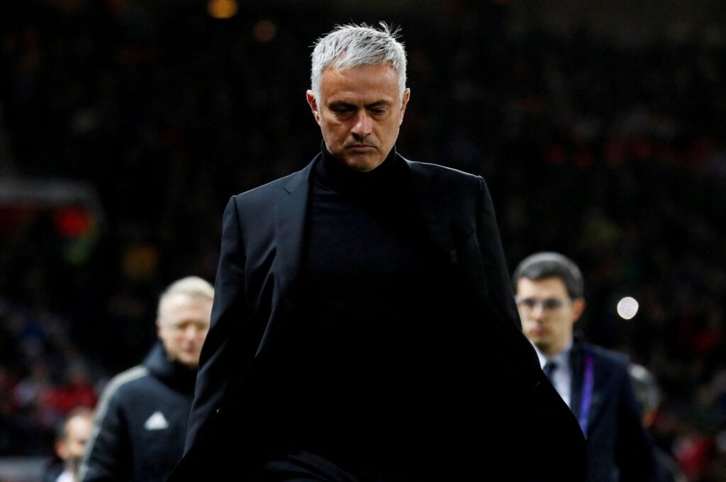 Ex-Manchester United manager Jose Mourinho before the Champions League match against Juventus at the Old Trafford, Manchester, U.K., Oct. 23, 2018. (Reuters Photo)