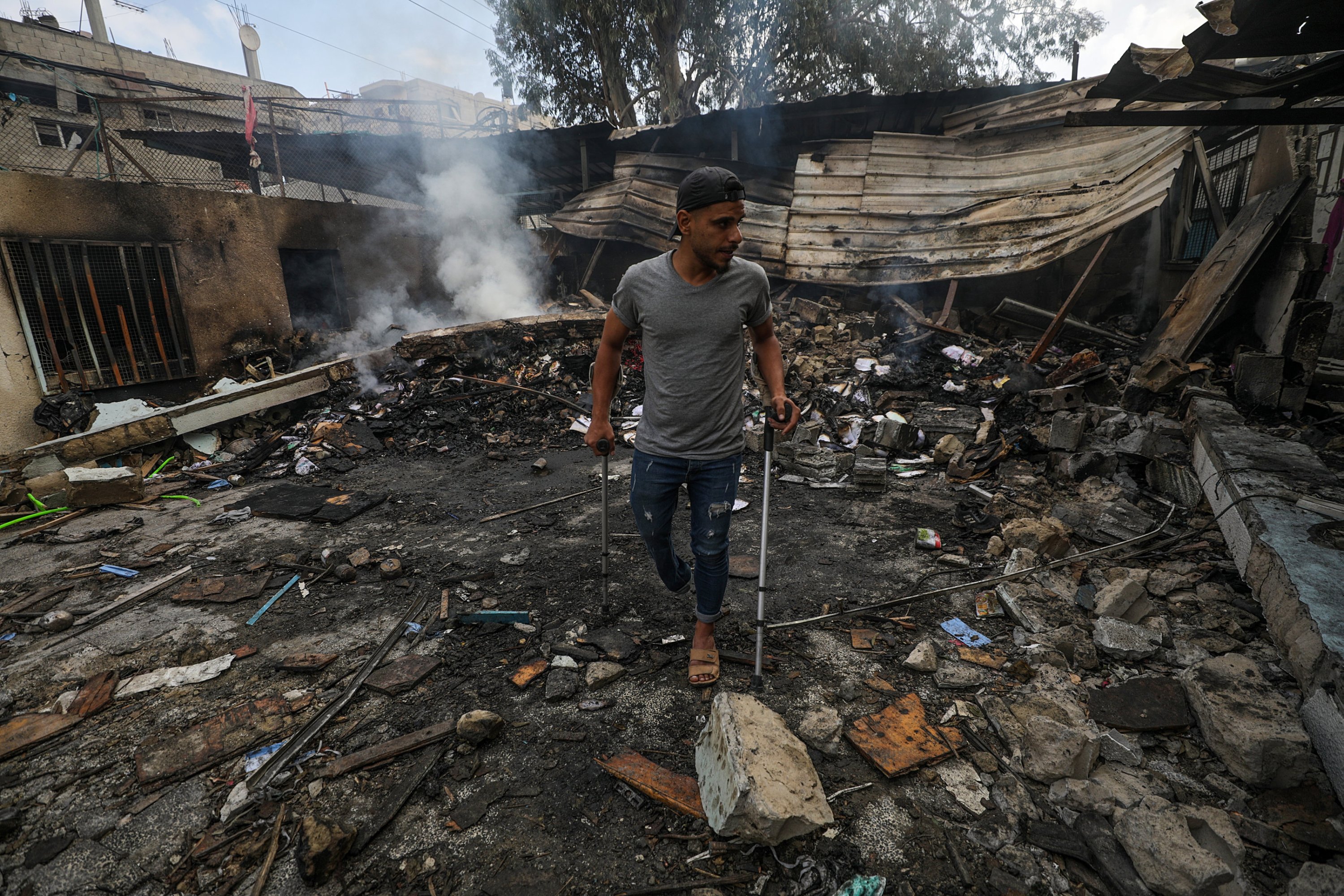 328086 A destroyed UN school following an airstrike in Nuseirat refugee camp, central Gaza Strip, Palestine, May 14, 2024. (EPA Photo)