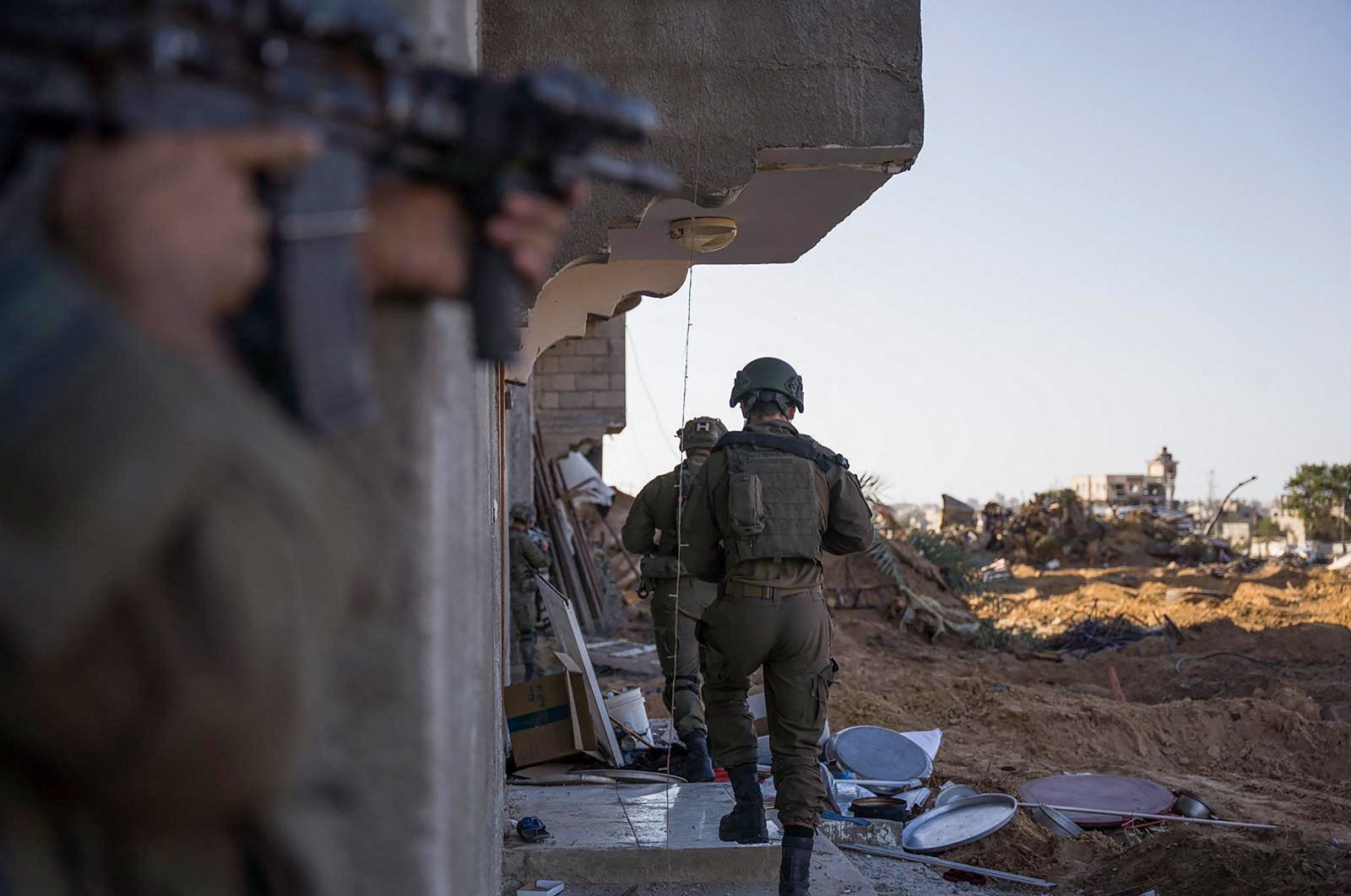 Israel's invading forces operate inside the Gaza Strip, Palestine, May 14, 2024. (AFP Photo)