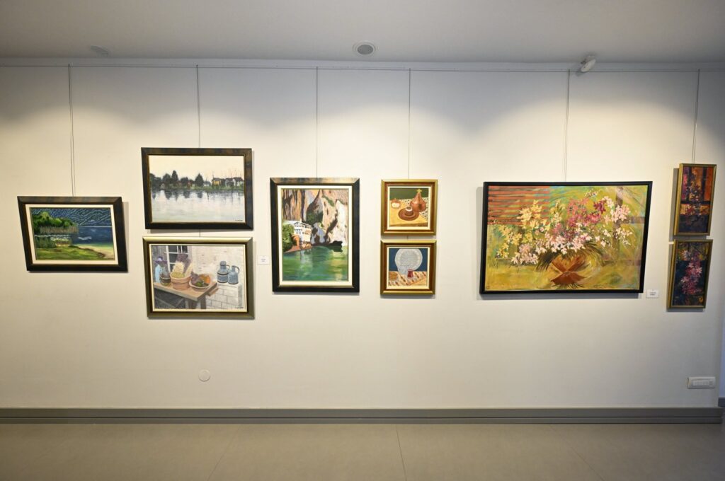 The 44th edition of the Solidarity Association of the Spouses of Foreign Service Members (DMEDD) art exhibition, organized under the theme "Roots and Roads" by the DMEDD, has been inaugurated in Ankara, Türkiye, May 15, 2024. (AA Photo)
