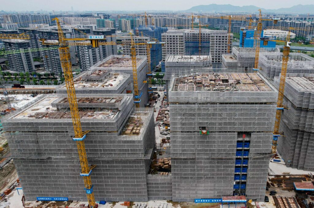 Residential buildings are under construction in Hangzhou, eastern China, Zhejiang province, May 17, 2024. (AFP Photo)