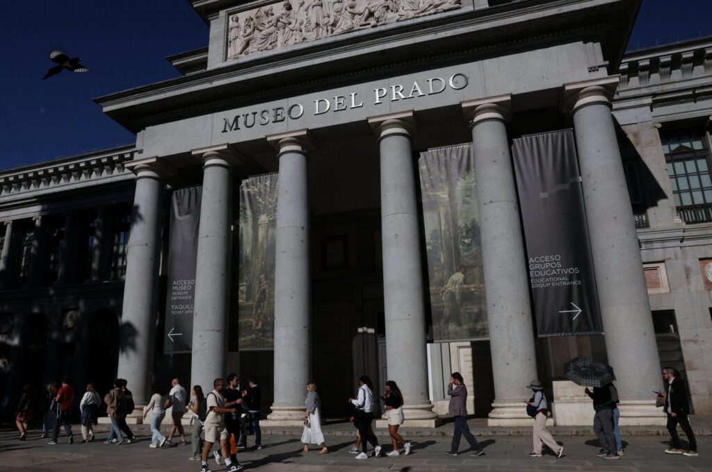 People queue to visit the Museo del Prado, Spanish national art museum, Madrid, Spain, May 18, 2024. (Reuters Photo)