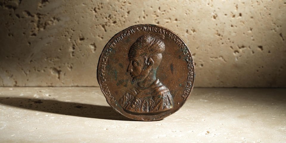 Believed to be crafted by a Western artist, this medallion stands as the earliest known portrait of an Islamic ruler from such a perspective. (Photo courtesy of Bonhams)