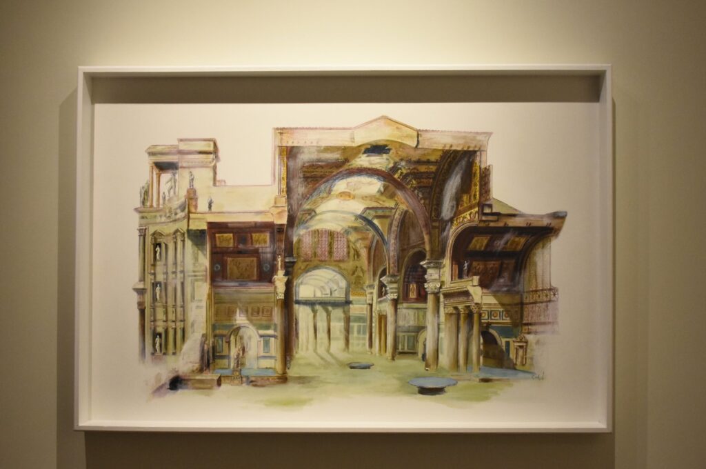 The exhibition titled "Beyond Time: Istanbul-Rome," featuring 42 works by the artist Kenan Işık, opens at Kalyon Kültür, Istanbul, Türkiye, May 21, 2024. (AA Photo)