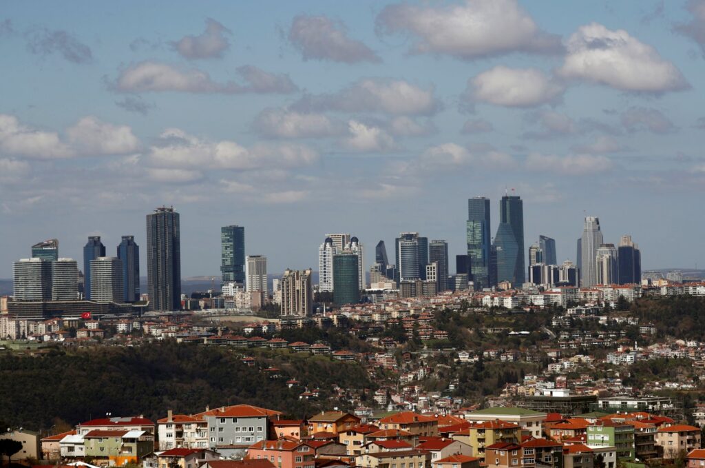 Skyscrapers are seen in the business and financial district of Levent, which comprises leading banks' and companies' headquarters, Istanbul, Türkiye, March 29, 2019. (Reuters Photo)
