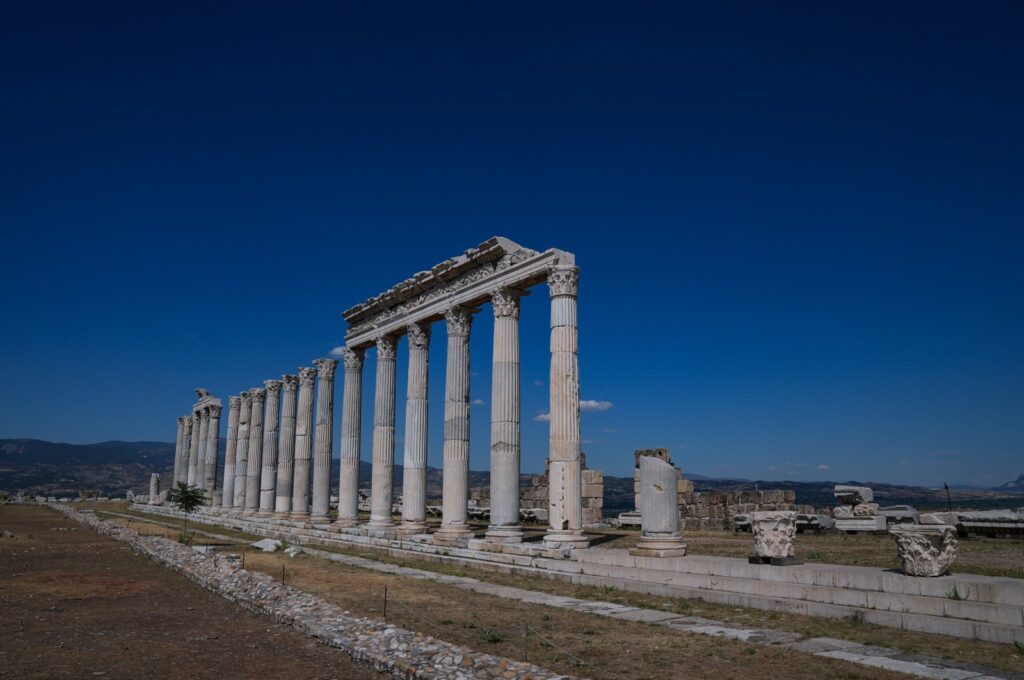 More than 100,000 visitors are expected to visit the ancient city of Laodicea, which is listed on the UNESCO World Heritage Temporary List and arouses the curiosity of both domestic and foreign tourists, Denizli, Türkiye, May 15, 2024. (AA Photo)