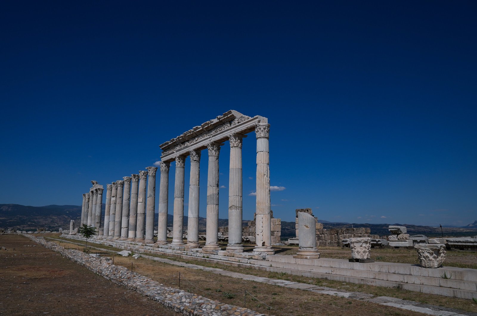 More than 100,000 visitors are expected to visit the ancient city of Laodicea, which is listed on the UNESCO World Heritage Temporary List and arouses the curiosity of both domestic and foreign tourists, Denizli, Türkiye, May 15, 2024. (AA Photo)