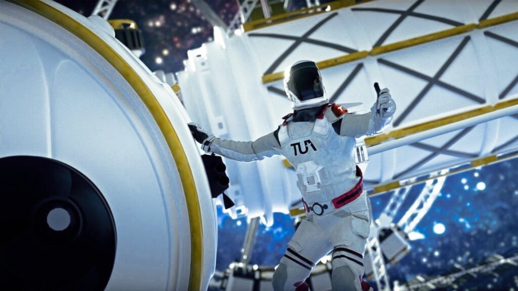 A logo of the Turkish Space Agency is seen on an astronaut in this illustration photo, Feb. 10, 2021. (Courtesy of Turkish Space Agency)