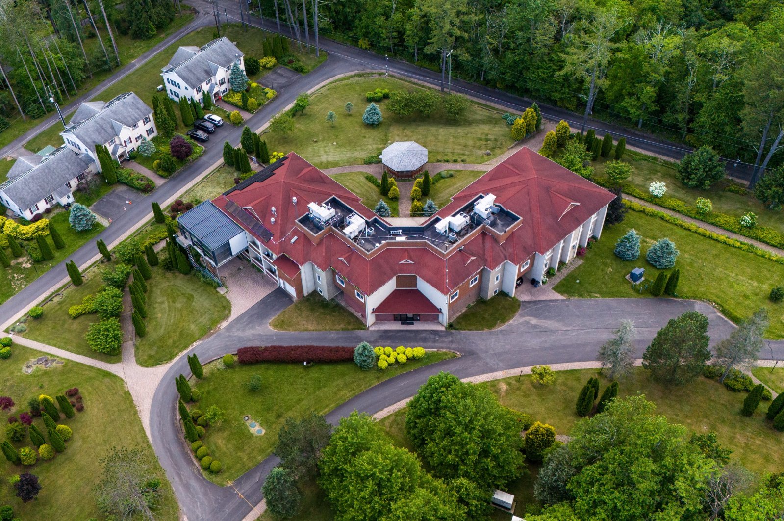 FETÖ ringleader Fetullah Gülen's residence is seen from above, Pennsylvania, U.S., May 28, 2024. (AA Photo)