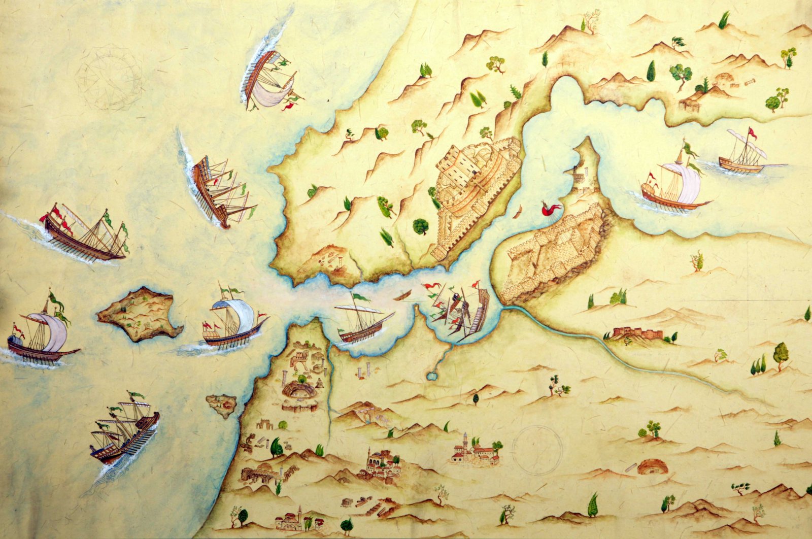 Artwork from the "Fatihname" exhibition, Istanbul, Türkiye, May 29, 2024. (Photo courtesy of Istanbul Tulip Foundation)