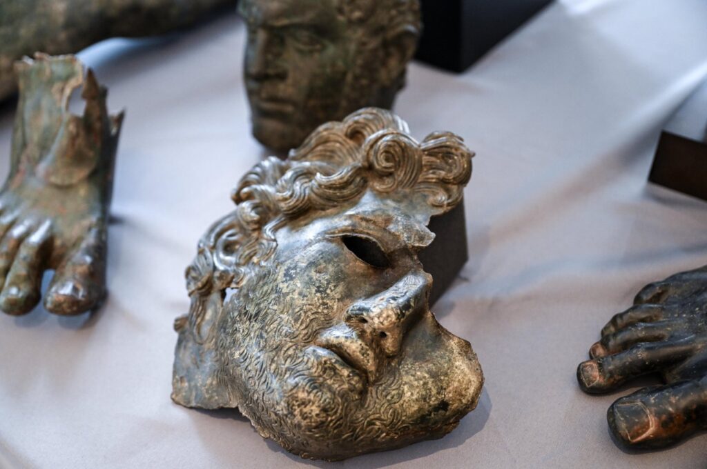 Some 41 historical artifacts illegally taken out of Türkiye are returning to their homeland, Manhattan, New York, U.S., Dec. 5, 2023. (AA Photo)