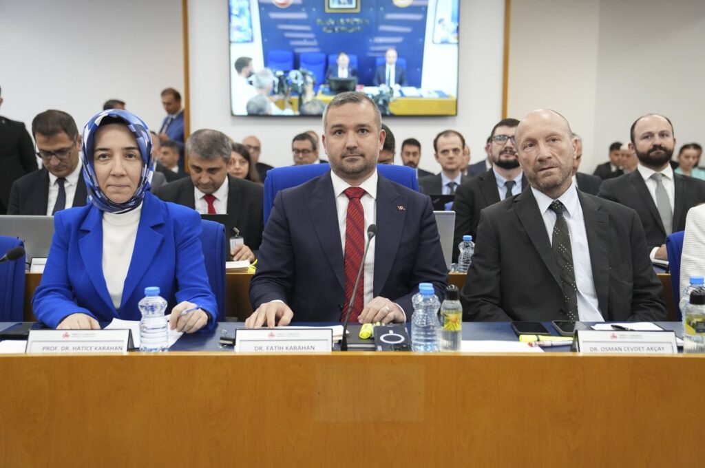 Central Bank of the Republic of Türkiye (CBRT) Governor Fatih Karahan (C) speaks before the Parliament’s Planning and Budget Commission in Ankara, Türkiye, June 4, 2024. (AA Photo)